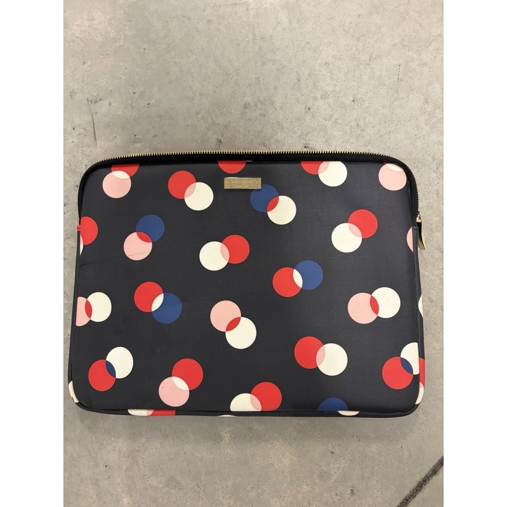 Kate Spade Bold Multicolor Polka Dot Laptop Sleeve 13x10x1.5